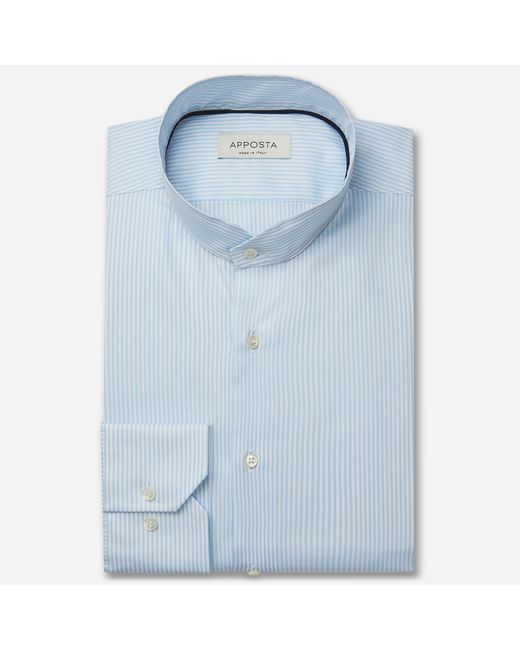 Apposta Shirt stripes 100 pure cotton fil-224-fil collar style angled band