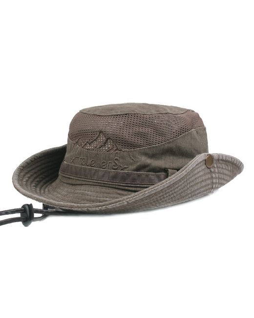 ArmadaDeals Summer Outdoor Wide Brim Cotton Fisherman Hat with Drawstring
