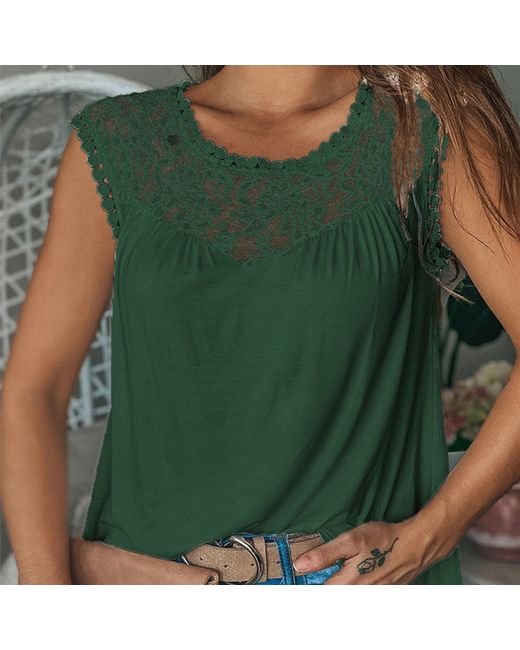 ArmadaDeals Sexy Top with Lace Sleeveless Off Shoulder 2XL
