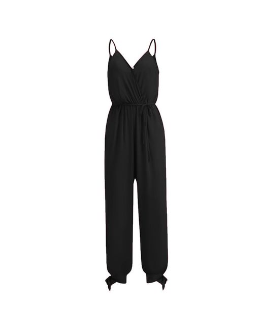 ArmadaDeals Sexy V-Neck Solid Strappy Jumpsuit with Pockets M