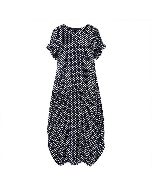 ArmadaDeals Summer Dot Short Sleeve Loose Casual Long Dress M