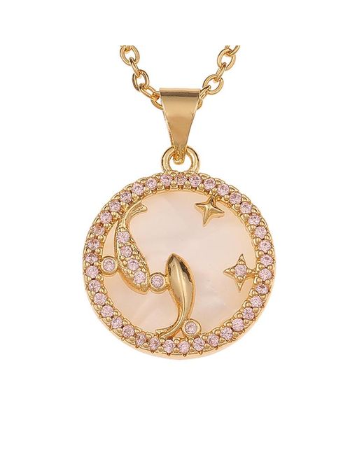 ArmadaDeals Bronze Stone Zircon Twelve Constellations Fashion Pendant Gift Necklace Pisces