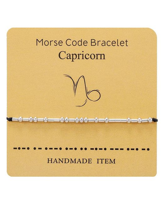 ArmadaDeals 12 Constellation Morse Code Fashion Astrology Couples Bracelet Capricorn