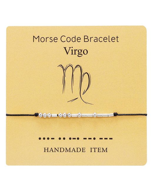 ArmadaDeals 12 Constellation Morse Code Fashion Astrology Couples Bracelet Virgo