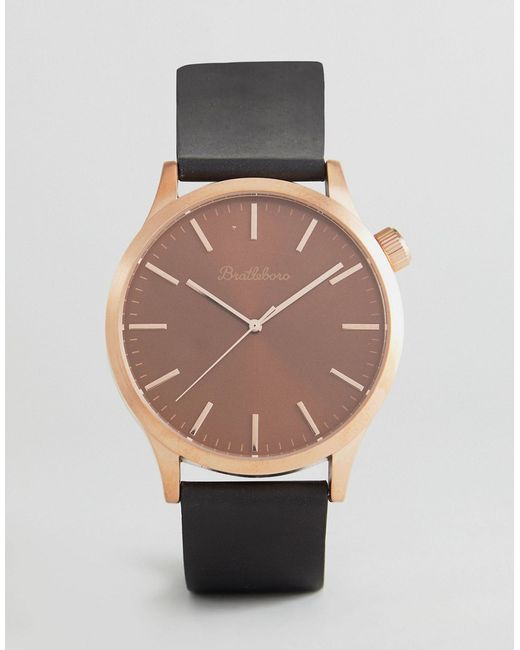 Bratleboro Yellowstone Royal Leather Watch In Copper 44mm