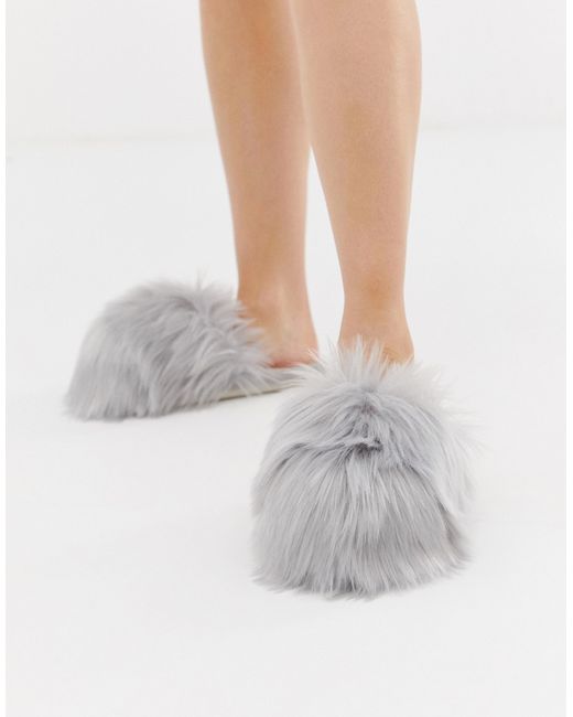 Loungeable faux fur slipper in