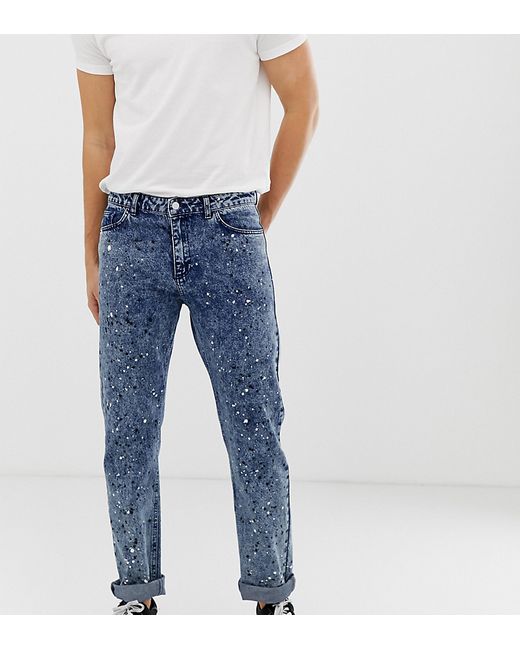 Reclaimed Vintage the 89 tapered fit jeans with paint splatter