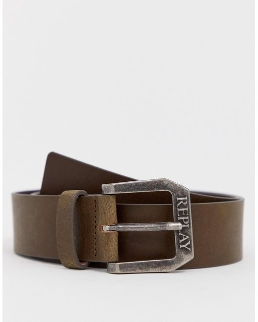 Replay leather belt in
