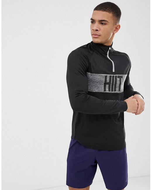 Hiit 1/4 zip swear with chest panel in