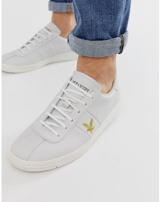 Lyle & Scott Campbell leather lace up sneakers