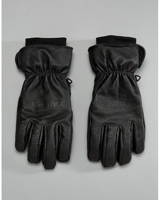 Marmot Leather Thermal Ski Gloves in