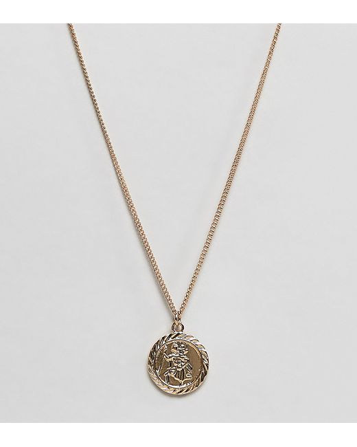 Reclaimed Vintage inspired St Christopher necklace in exclusive at ASOS