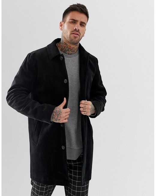 Asos Design single breasted trench coat in cord