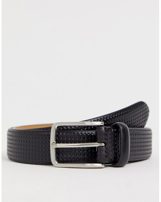 Original Penguin smart embossed leather belt in