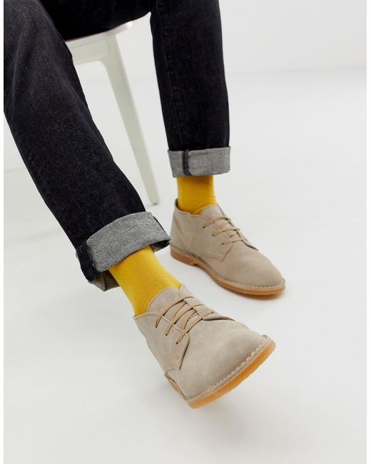 Selected Homme suede desert boots in