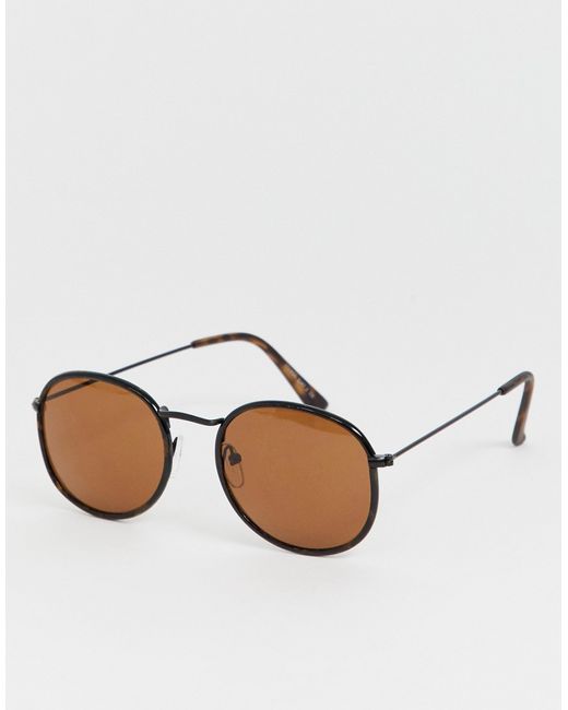 Only & Sons rounded sunglasses in