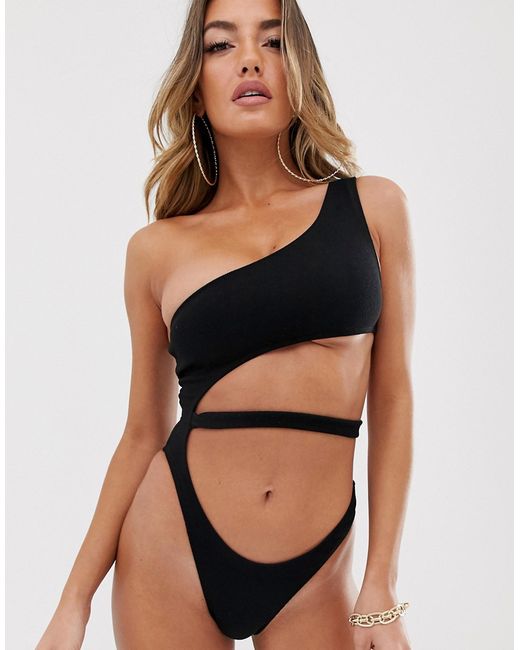 Motel cut out swimsuit with high leg in