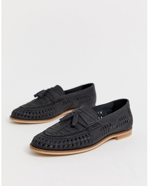 Office Lewisham woven tassel loafers in leather