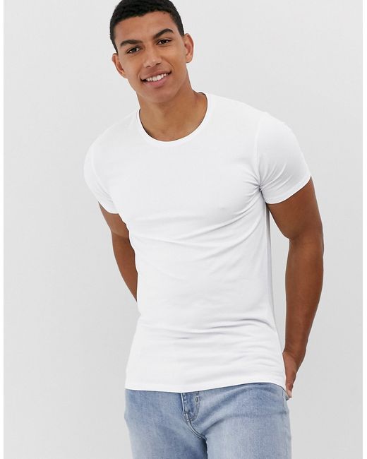 Selected Homme muscle fit lounge t-shirt in