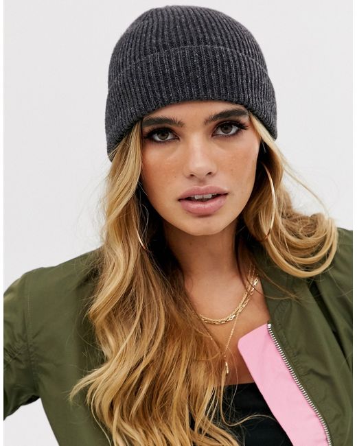 Asos Design fisherman rib beanie in recycled polyester