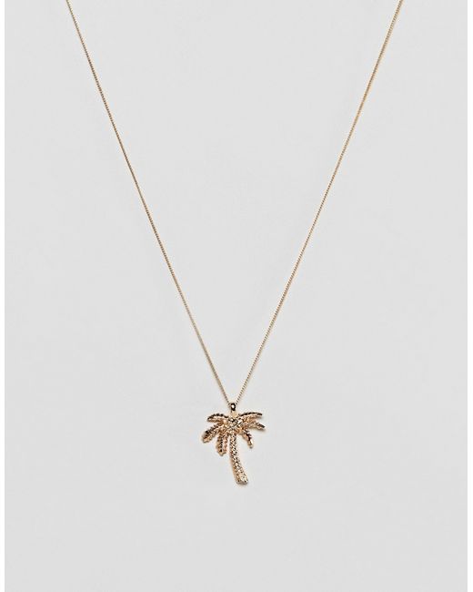Chained & Able palm tree necklace in