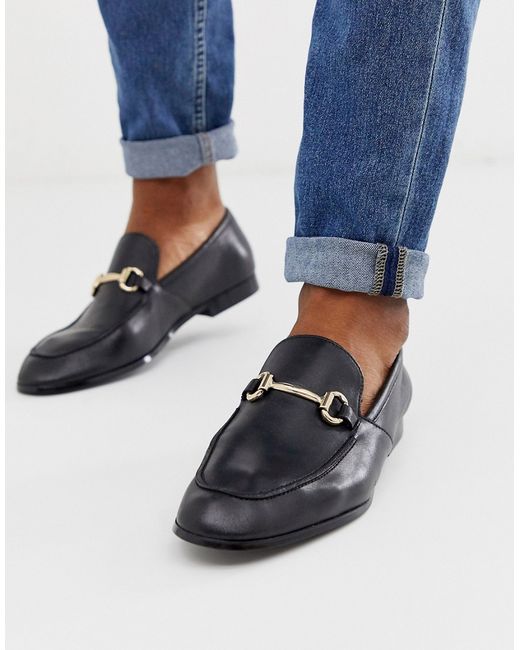 Office lemming bar loafers in leather