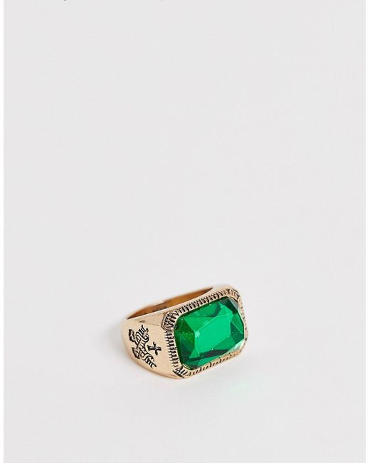 Wftw ring with green stone in