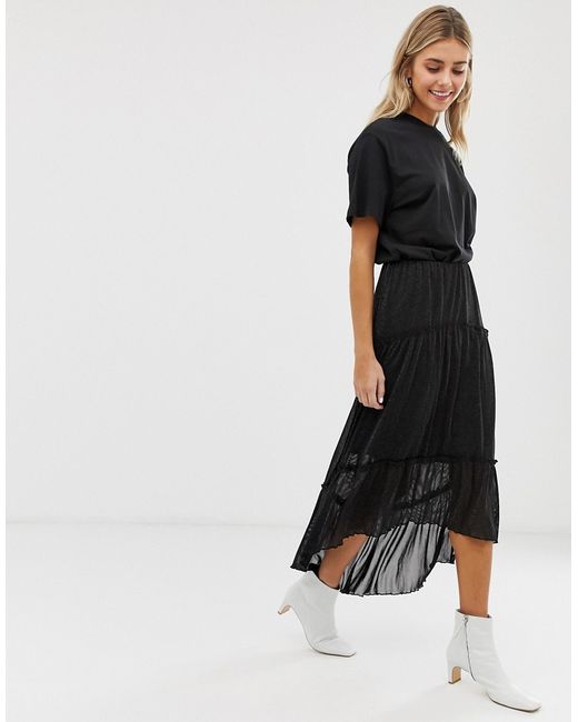 Minimum Moves By tiered maxi skirt