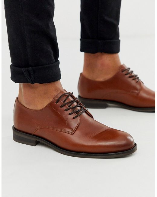 Selected Homme derby shoe in tan