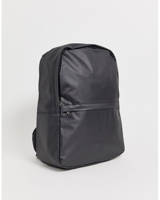 Asos Design faux leather coated backpack in