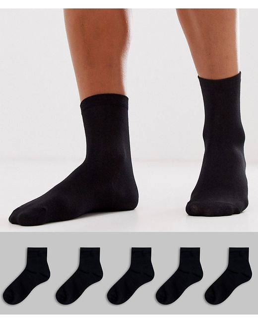 Only & Sons 5 pack ankle socks in