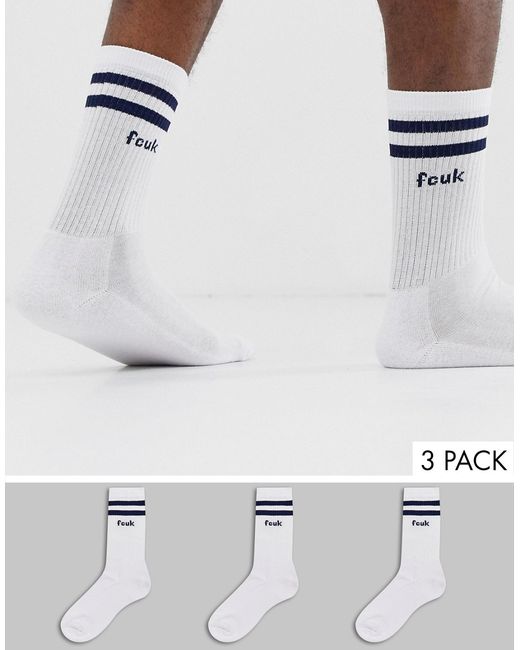 French Connection 3 pack sports socks