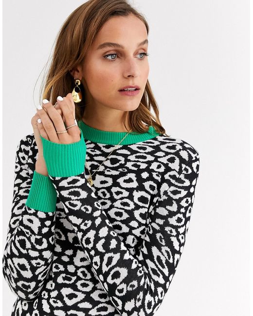 Gianni Feraud leopard print knit sweater