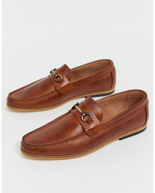 River Island snaffle loafers in