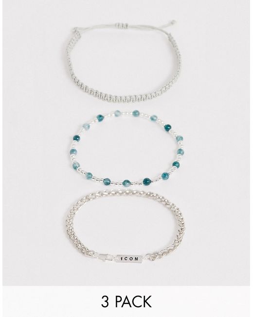 Icon Brand bracelet 3 pack in