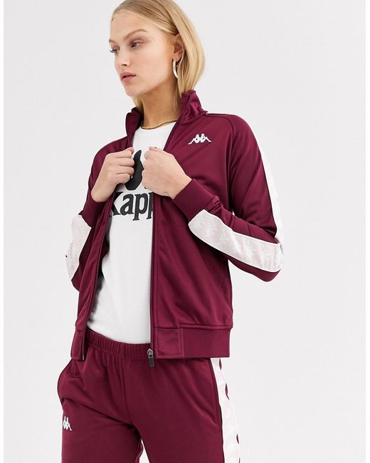Kappa tracksuit jacket with contrast banda logo taping two-piece