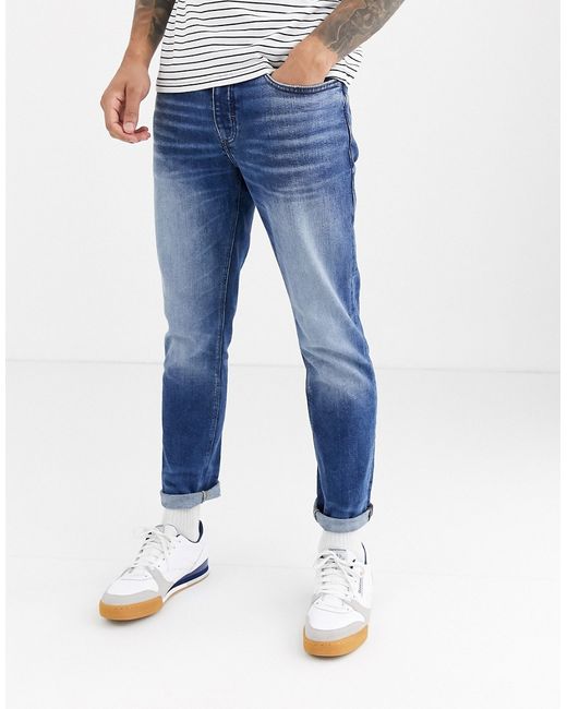 River Island slim jeans in mid wash