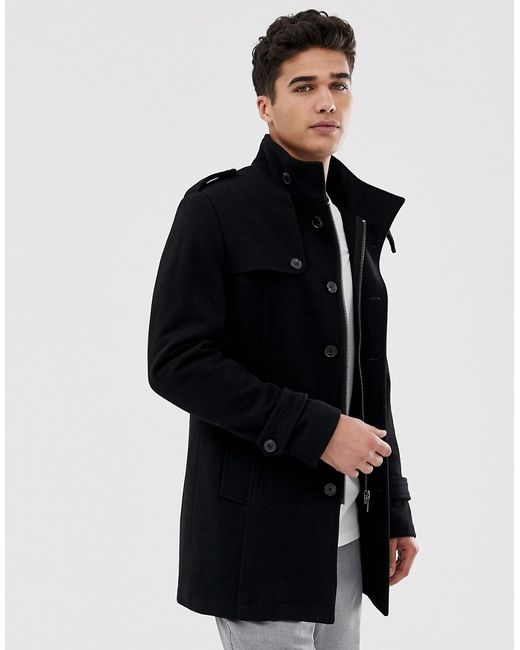 Selected Homme funnel wool coat
