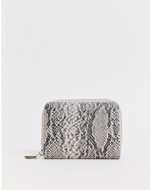 French Connection snakeskin zip ladies wallet