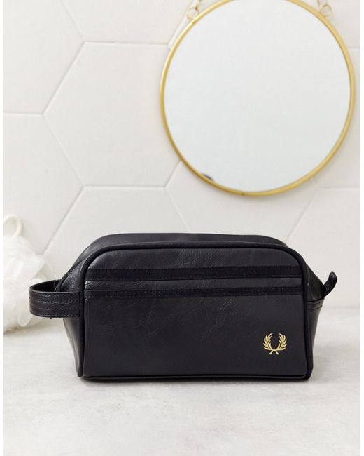 Fred Perry twin tipped logo toiletry bag in