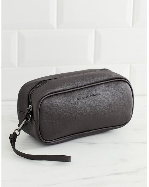 French Connection faux leather toiletry bag