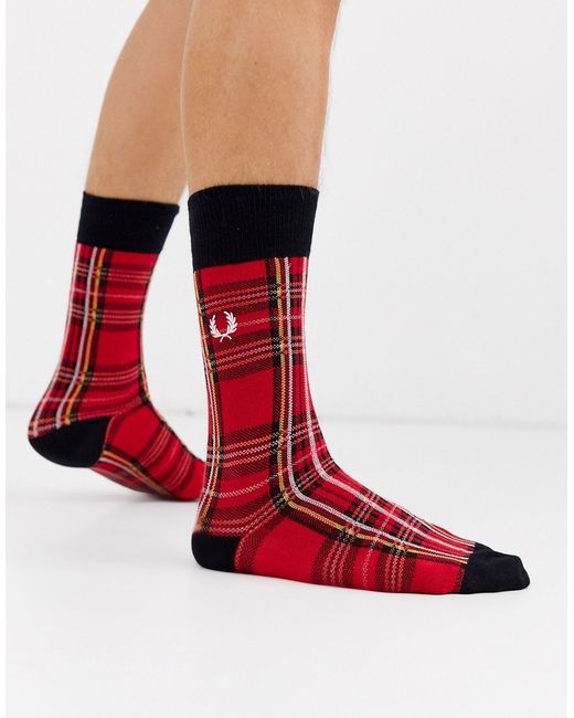 Fred Perry check socks in