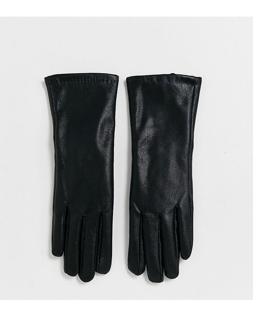 My Accessories London Exclusive leather look gloves with touch screen