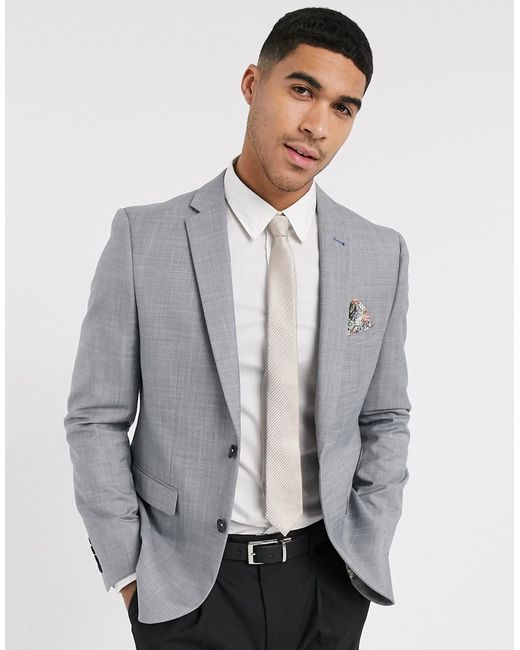 Harry Brown Wedding Tonal Skinny Fit Suit Jacket-