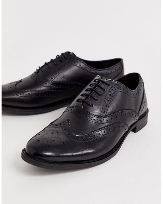 Asos Design brogue shoes in leather