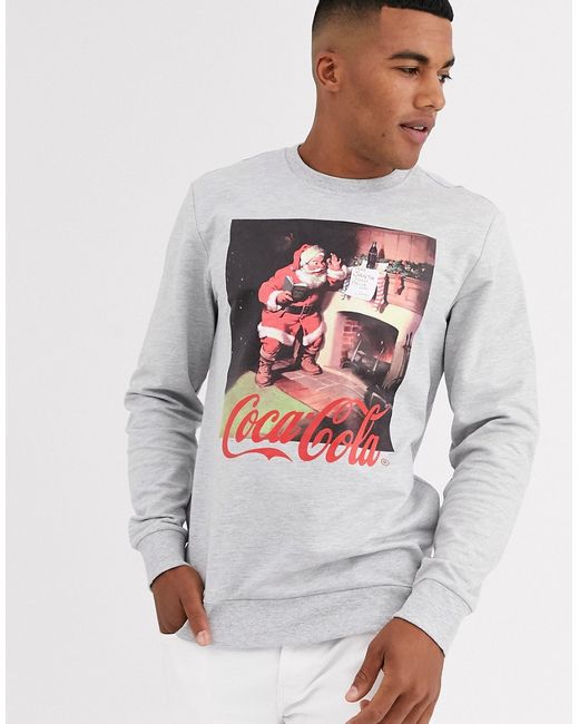Only & Sons Coca-Cola graphic Holidays sweat in