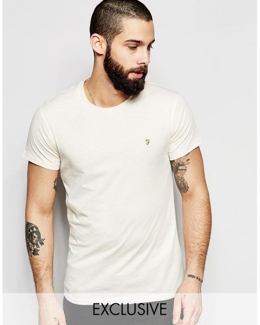 Farah T-Shirt with F Logo Slim Fit Exclusive