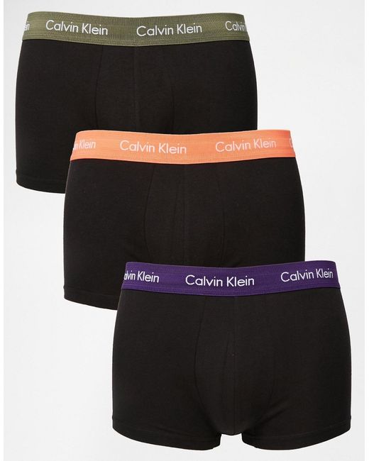 Calvin Klein 3 Pack Cotton Stretch Low Rise Trunks