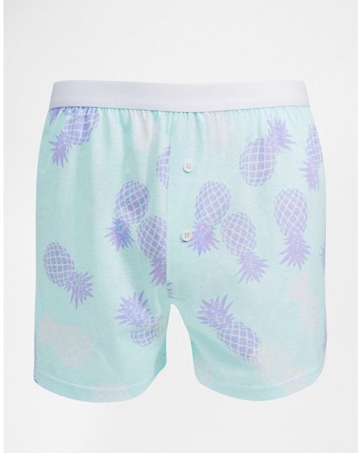 Asos Jersey Boxers With Pineapple Print