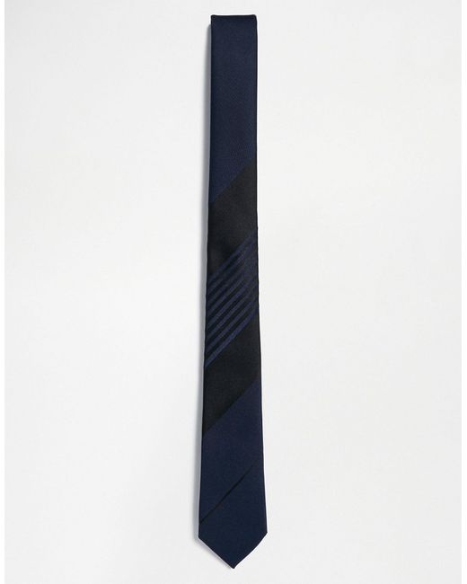 Asos Tie With Black Placement Stripe